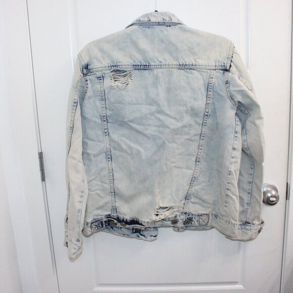 Light Blue Distressed Jean Jacket - Picture 3 of 3